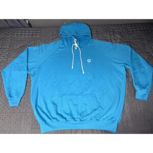 Big Bud Hoodie 3XL Teal Blue Pullover Made in Los Angeles Heavyweight Cotton